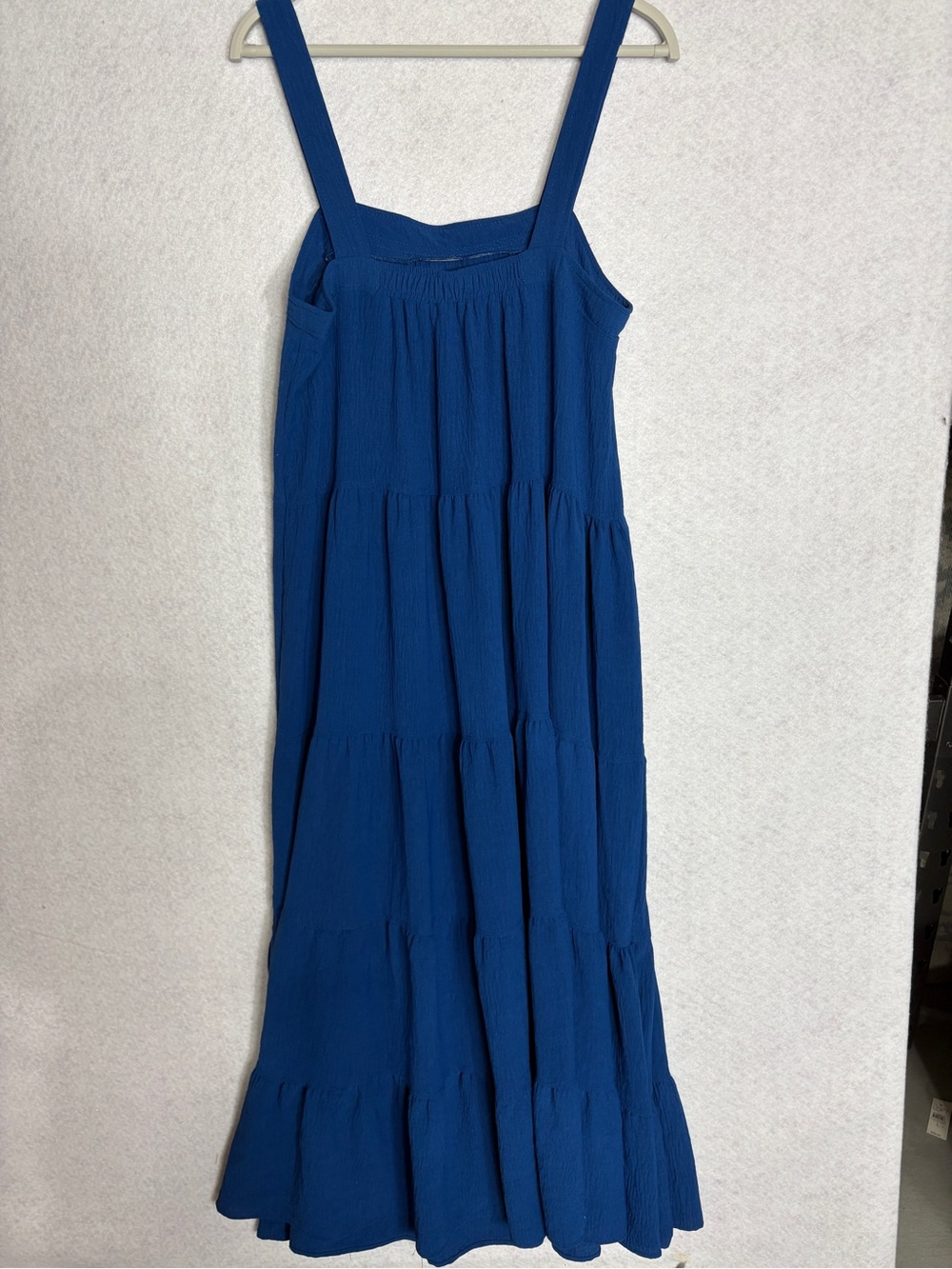 Max Studio Blue Tiered Maxi Sundress - Picture 3 of 5